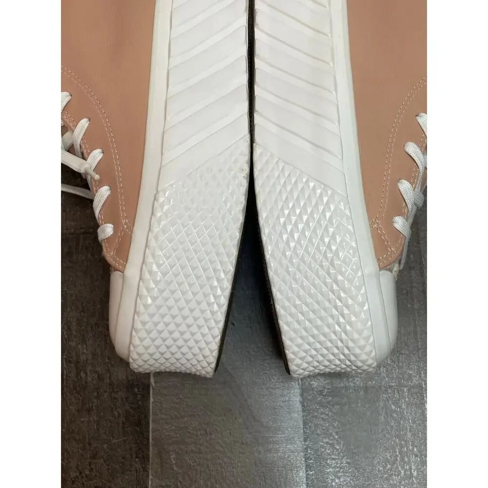 Converse Chuck Taylor Hi Platform Sneakers Leather Sherpa Blush Pink Women's 6.5